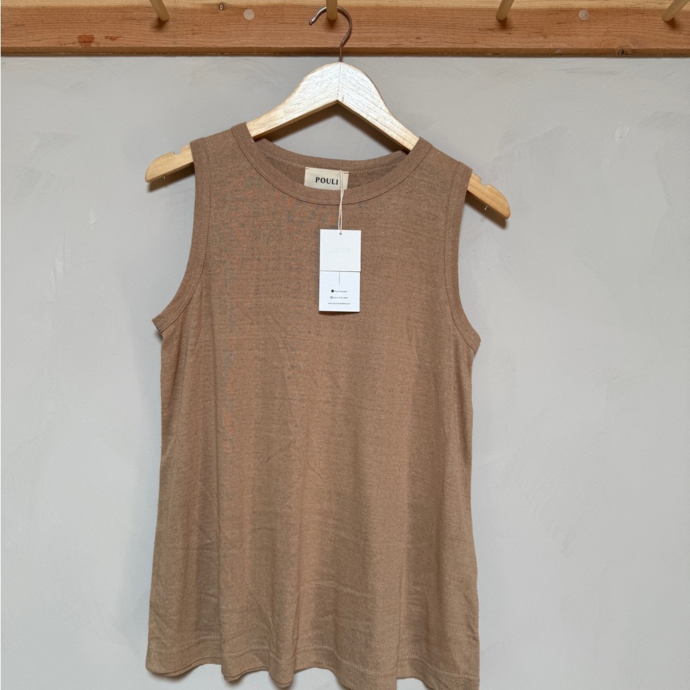 Pouli the Label Vest Tank Top N002 in Latte, M/L